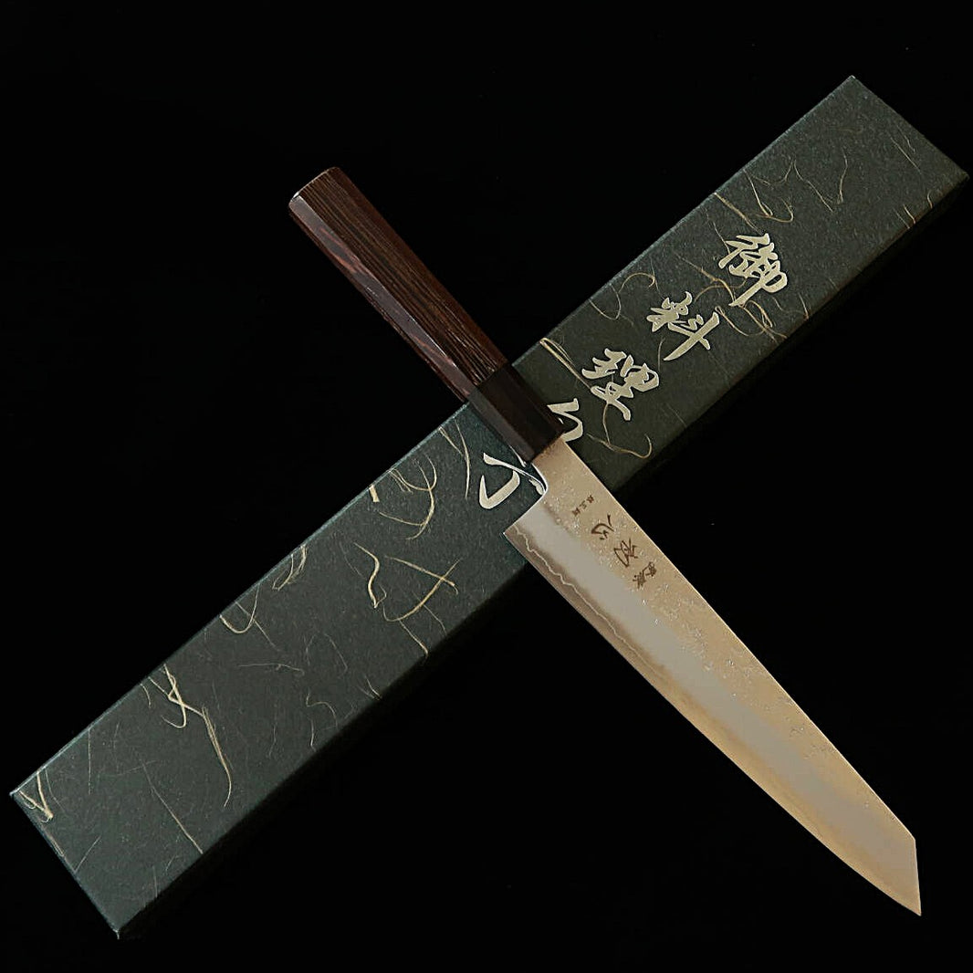 HATSUKOKORO Ginrei Ginsan Steel, Nashiji, Kiritsuke Gyuto with Wenge Handle (205mm)