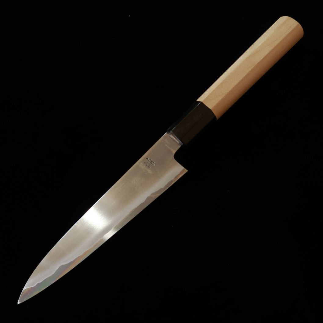 Couteau utilitaire (Petty) Kagekiyo Utage, acier Yasugi Hagane (Hitachi Steel), manche demi-rond en corne de buffle, (150mm)