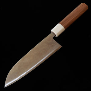 MIURA Miura santoku acero Aogami nº2, san-mai inoxidable, damasco de níquel, mango de nogal (165 mm)