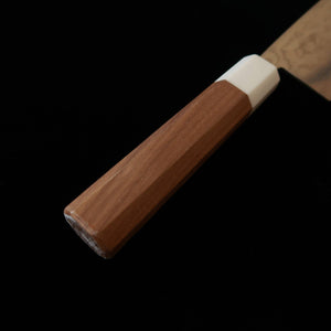 MIURA Miura santoku acero Aogami nº2, san-mai inoxidable, damasco de níquel, mango de nogal (165 mm)
