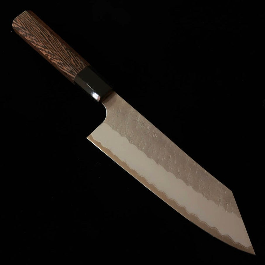 NIGARA Bunka, Aogami Super, Tsuchime Finish with Wenge Octagonal Handle (180mm)