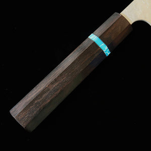 三浦MIURA 菜切 SG2 鎚目 黒檀ターコイズ八角柄（160mm）