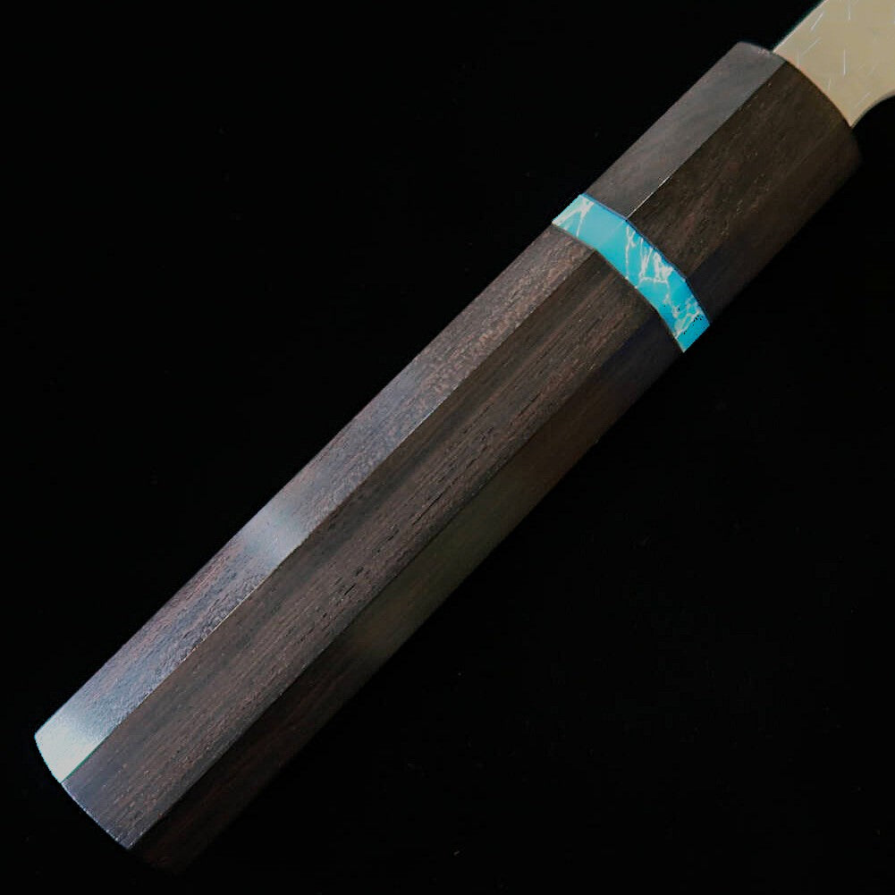 三浦MIURA 牛刀 SG2 鎚目 黒檀ターコイズ八角柄（210mm） – 三浦刃物店