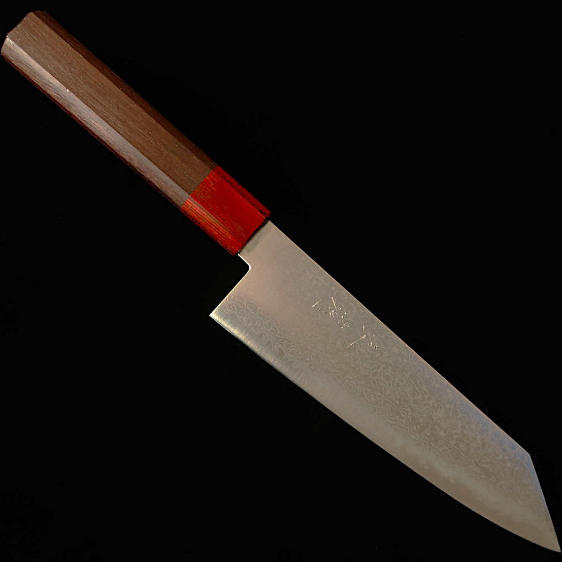 Couteau Bunka MIURA - Acier VG10, Damas, manche en contreplaqué rouge/palissandre (180 mm)