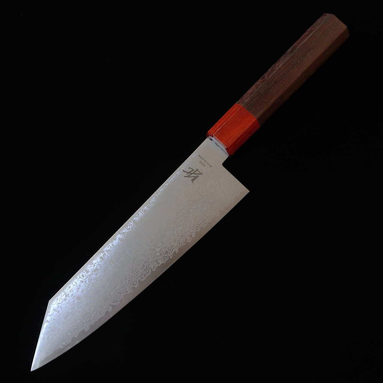 Couteau Bunka MIURA - Acier VG10, Damas, manche en contreplaqué rouge/palissandre (180 mm)
