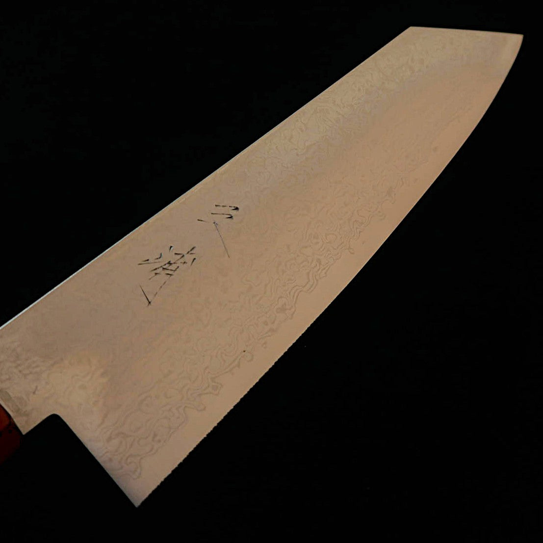 Couteau Bunka MIURA - Acier VG10, Damas, manche en contreplaqué rouge/palissandre (180 mm)