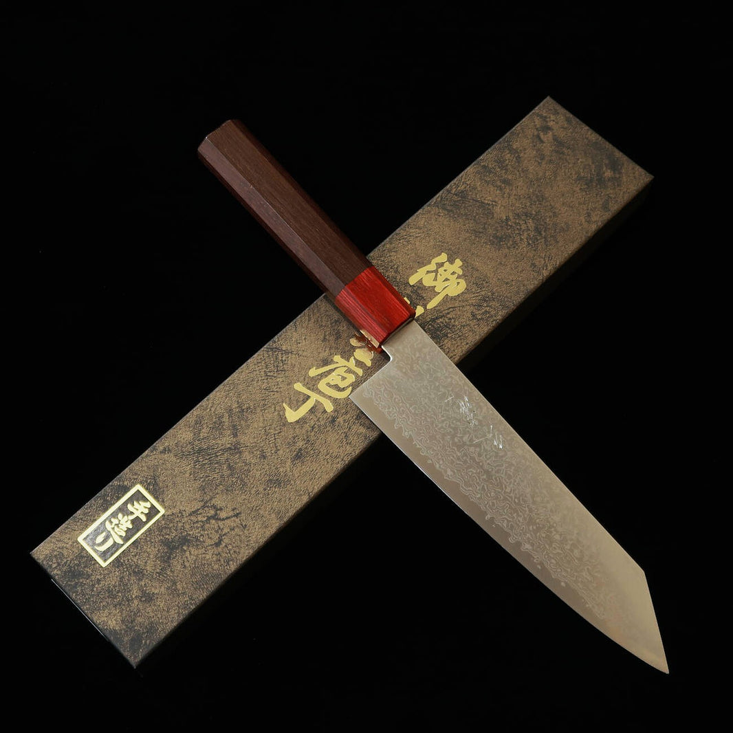 Miura MIURA Bunka VG10 Damasco, cabo de pau-rosa vermelho laminado (180 mm)