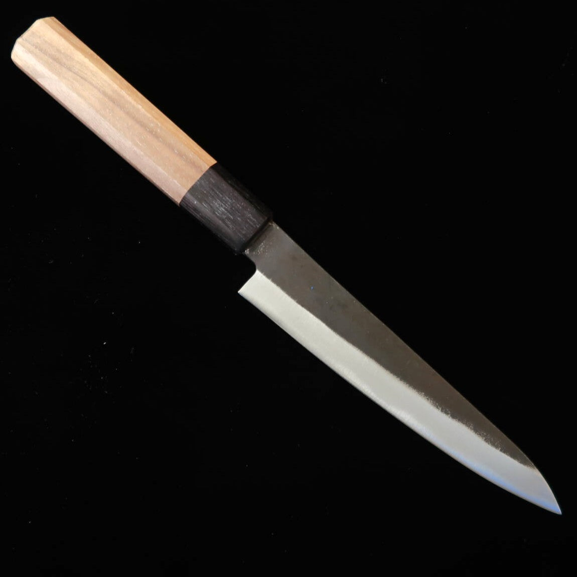 三浦MIURA ペティ 青紙一号 黒打 胡桃八角柄（150mm）