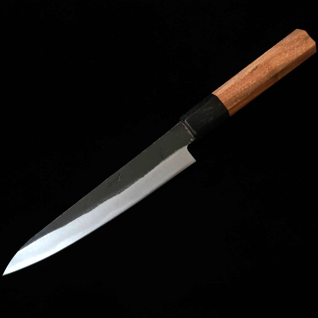 三浦MIURA ペティ 青紙一号 黒打 胡桃八角柄（150mm）
