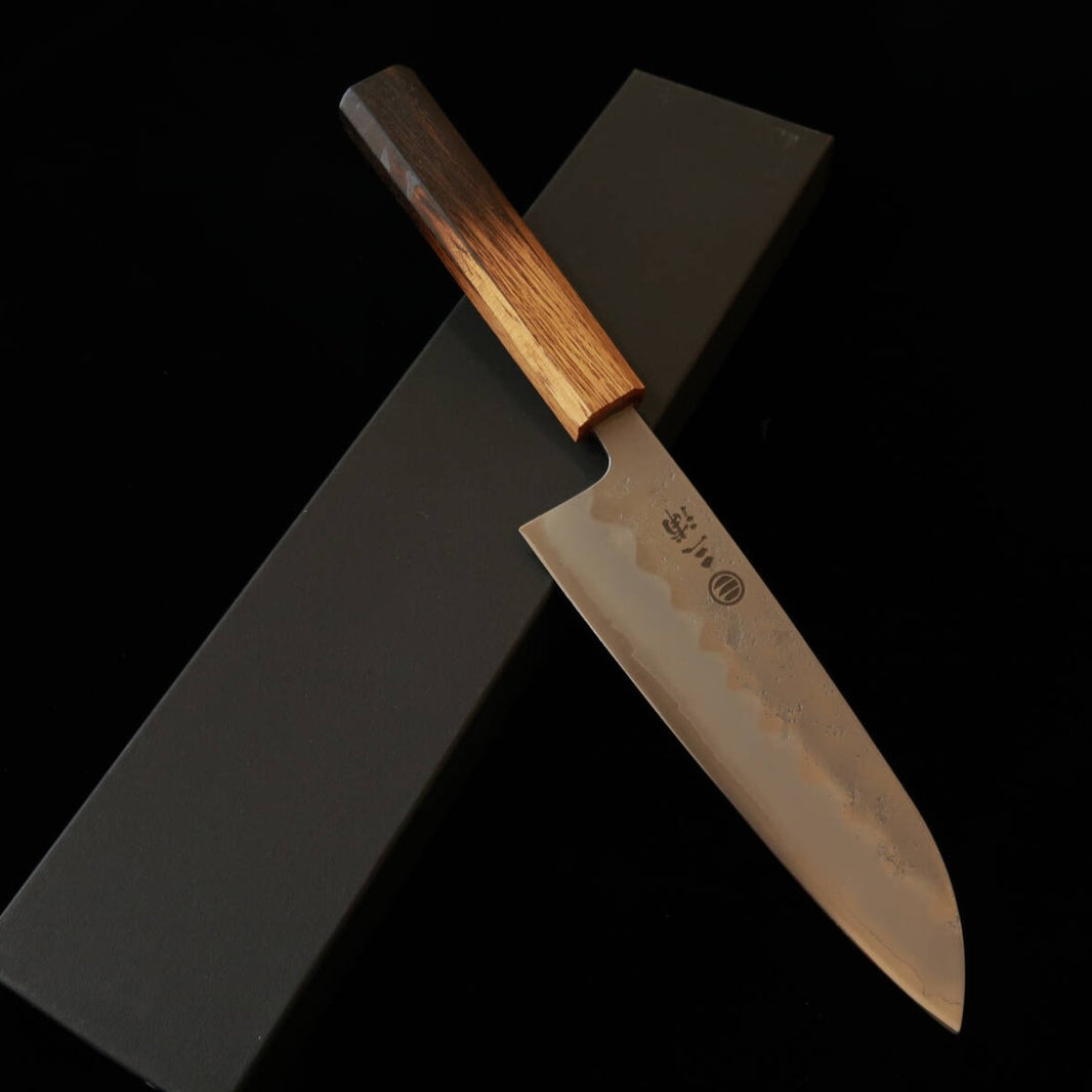 MIURA Miura, santoku, acero Gingami nº 3, acabado nacarado, mango octogonal lacado (165 mm)