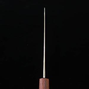 MIURA Gyuto Aogami nº1, san-mai inoxidable, acabado negro forjado, mango octogonal de olmo japonés (210 mm)