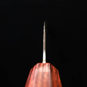 MIURA Gyuto Aogami nº1, san-mai inoxidable, acabado negro forjado, mango octogonal de olmo japonés (210 mm)