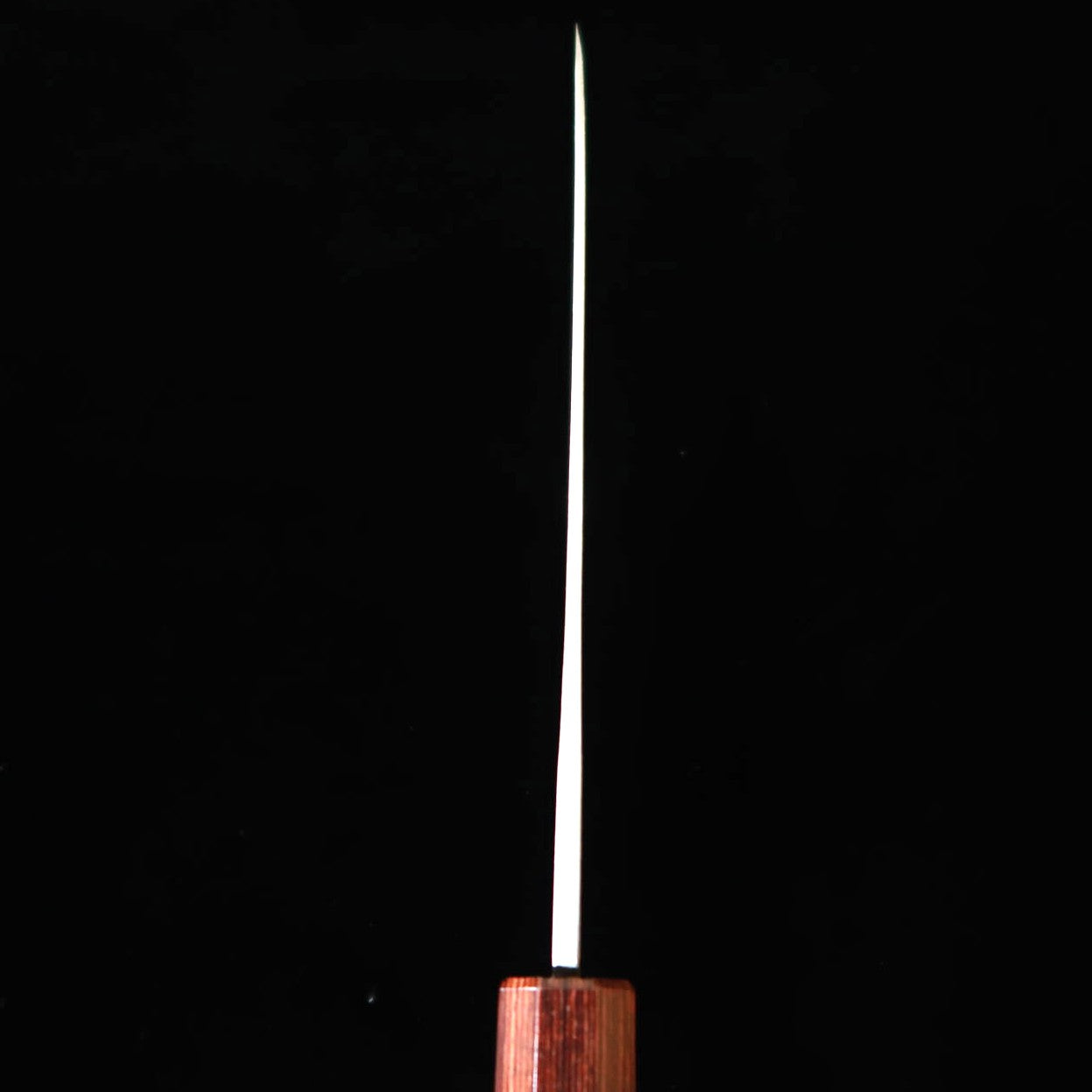 三浦MIURA 舟行 青紙一号 ステン割込 黒打 欅八角柄（165mm）