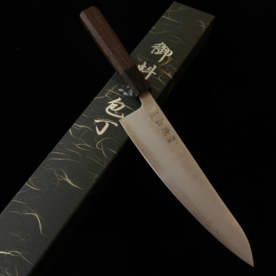 HATSUKOKORO Ginrei Ginsan Steel, Nashiji, Gyuto with Wenge Handle (210mm)
