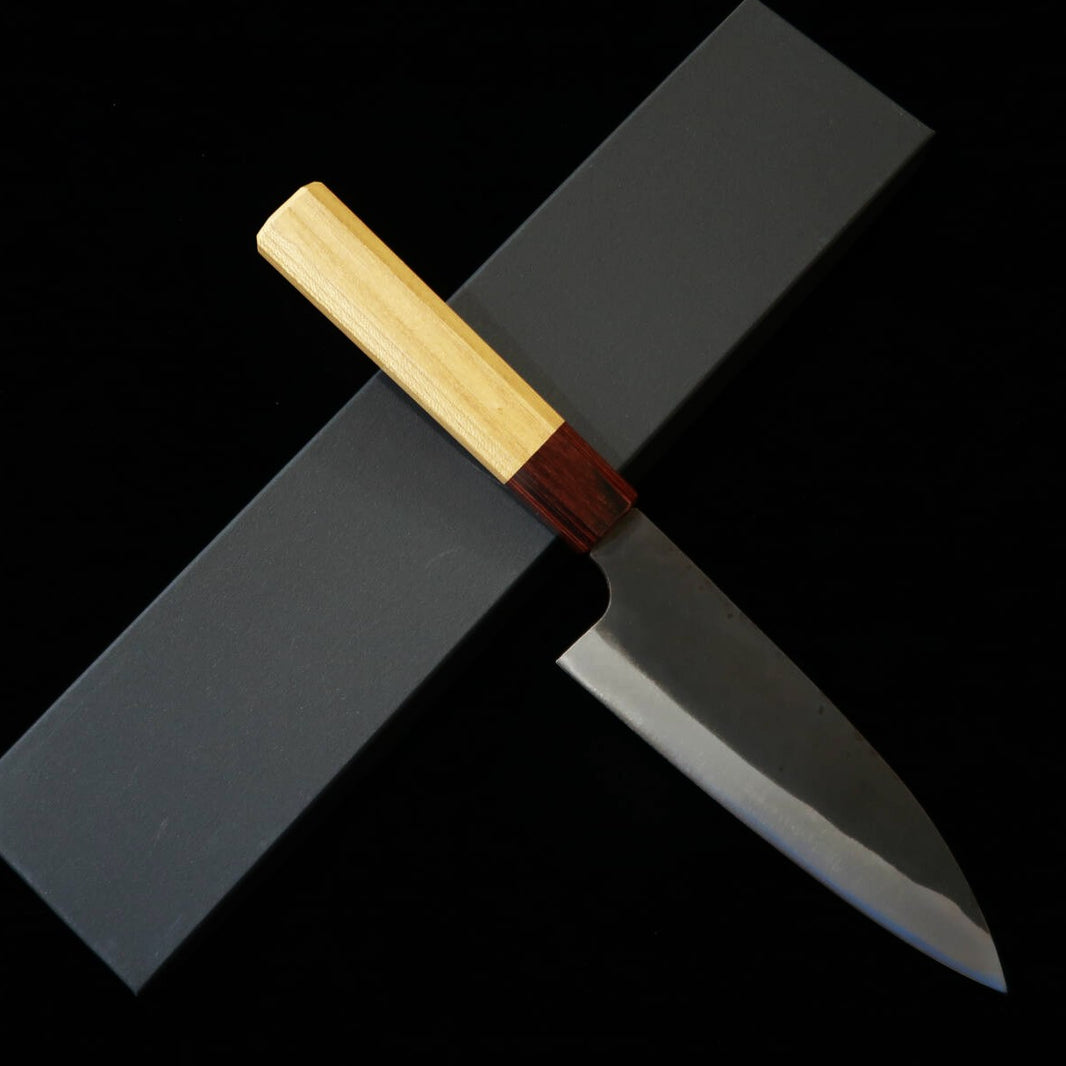 Miura MIURA Funayuki Aço Azul #1 Núcleo Inox Forja Preta Cabo Octogonal de Olmo (165 mm)