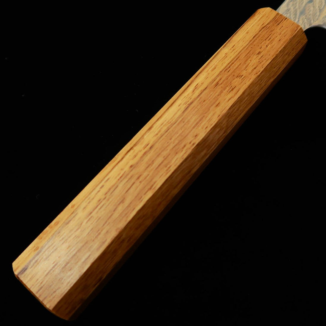 三浦MIURA 菜切 銀紙三号 縄目 ダマスカス 透明 樫八角柄（165mm