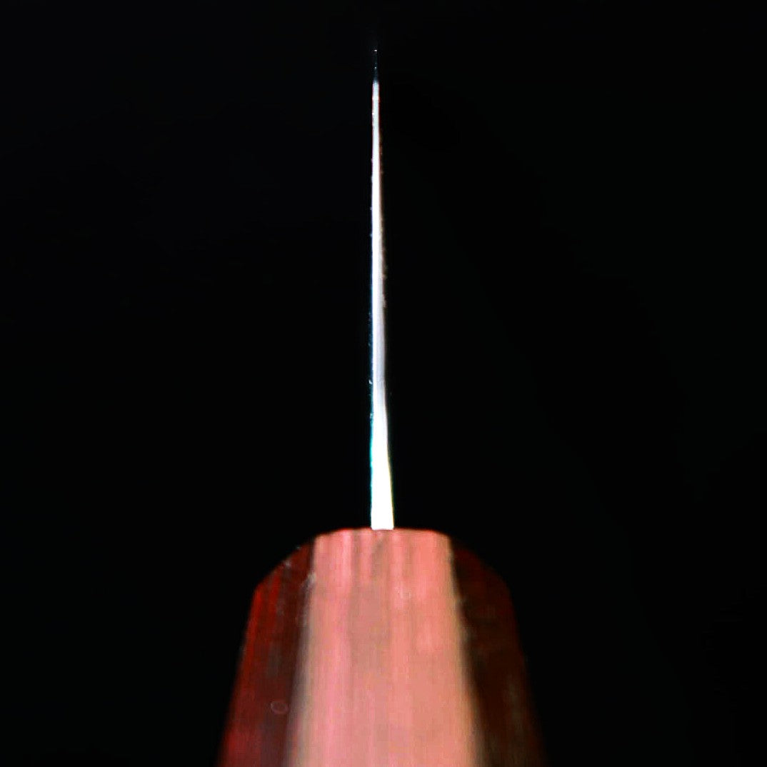 三浦MIURA 牛刀 銀紙三号 縄目 ダマスカス 紫樫八角柄（210mm）