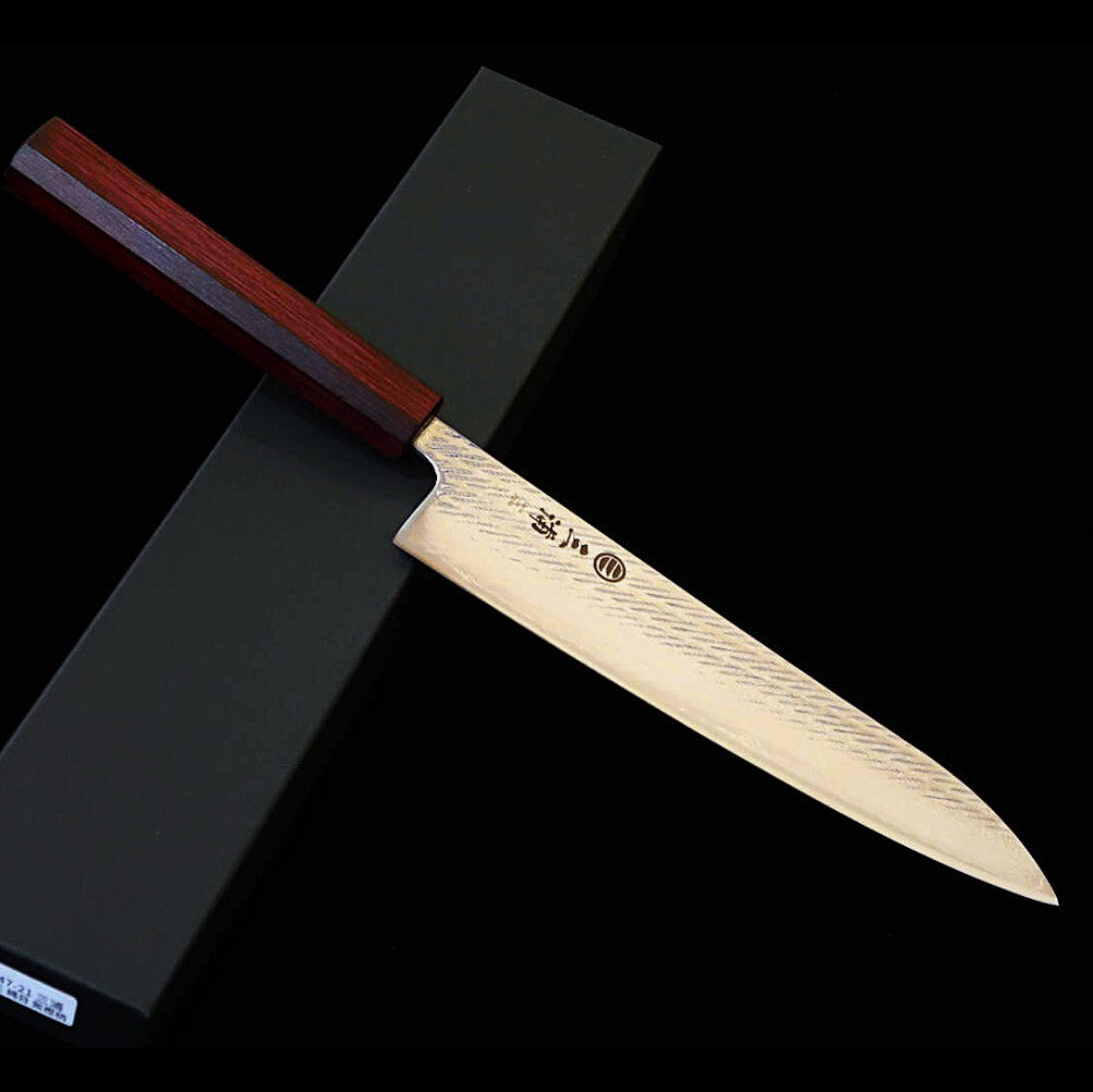 Miura MIURA Gyuto Aço Gin-3 Padrão de Corda Damasco Cabo Octogonal de Carvalho Roxo (210 mm)