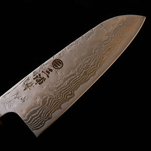 MIURA Miura santoku acero sueco nashiji mango octogonal de roble (165 mm)