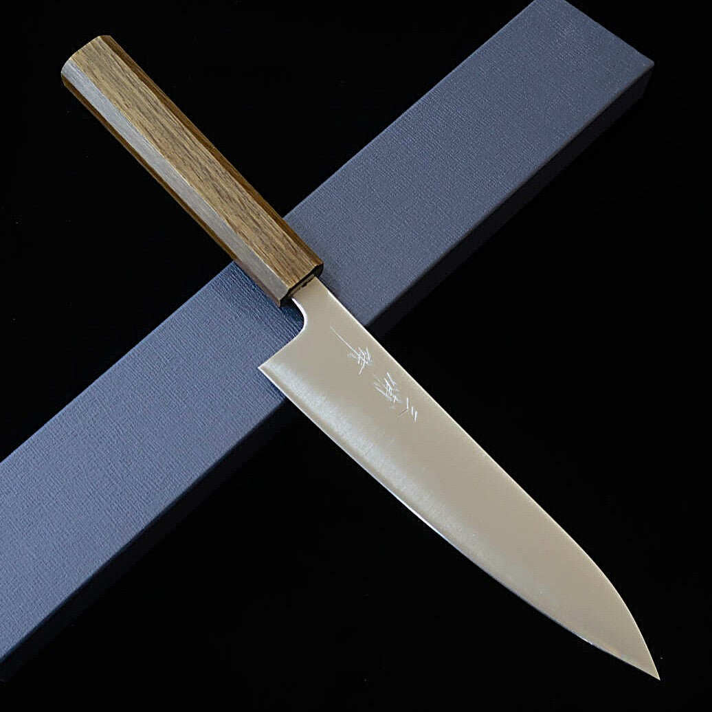 MIURA Gyuto Aogami Super Polido Cabo octogonal de carvalho negro (180/240 mm)