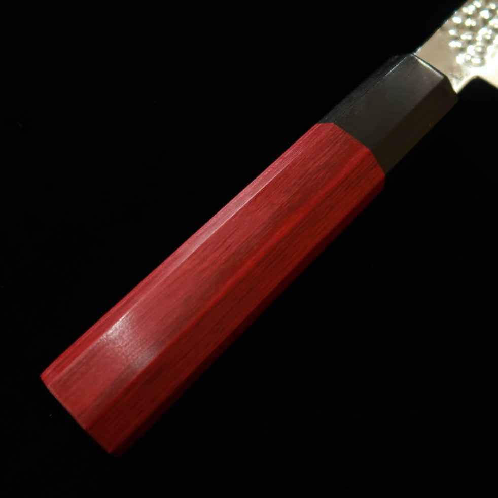 V.ROAD  濃州正恒作 Nosyu Masatsune ペティ VG10 鎚目 33層ダマスカス 積層強化柄 赤×黒（150mm）