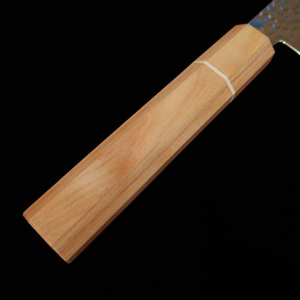 V.ROAD  濃州正恒作 Nosyu Masatsune 三徳 VG10 鎚目 33層ダマスカス 積層強化柄 白×白（180mm）