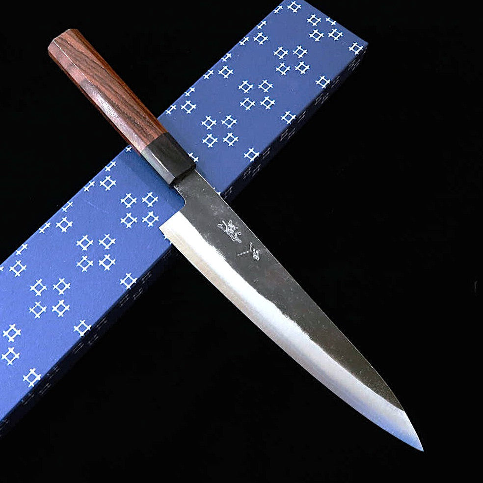 Miura MIURA Gyuto Aogami Super, acabamento negro, cabo octogonal de pau-rosa (210 mm)