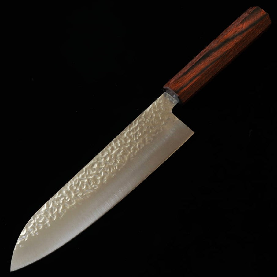 MIURA Miura Santoku AUS8 martilleado, mango de caoba, 180 mm