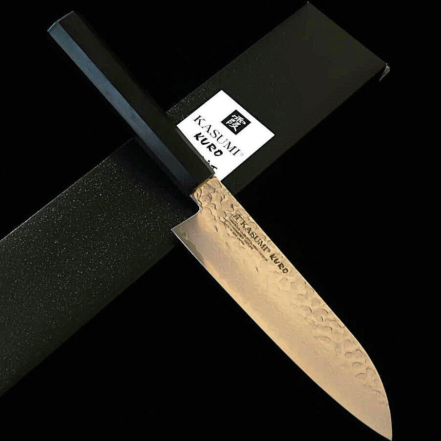 Sumikama SUMIKAMA Santoku aço molibdênio Damasco, cabo em madeira laminada reforçada KURO KR-35017 (170 mm)