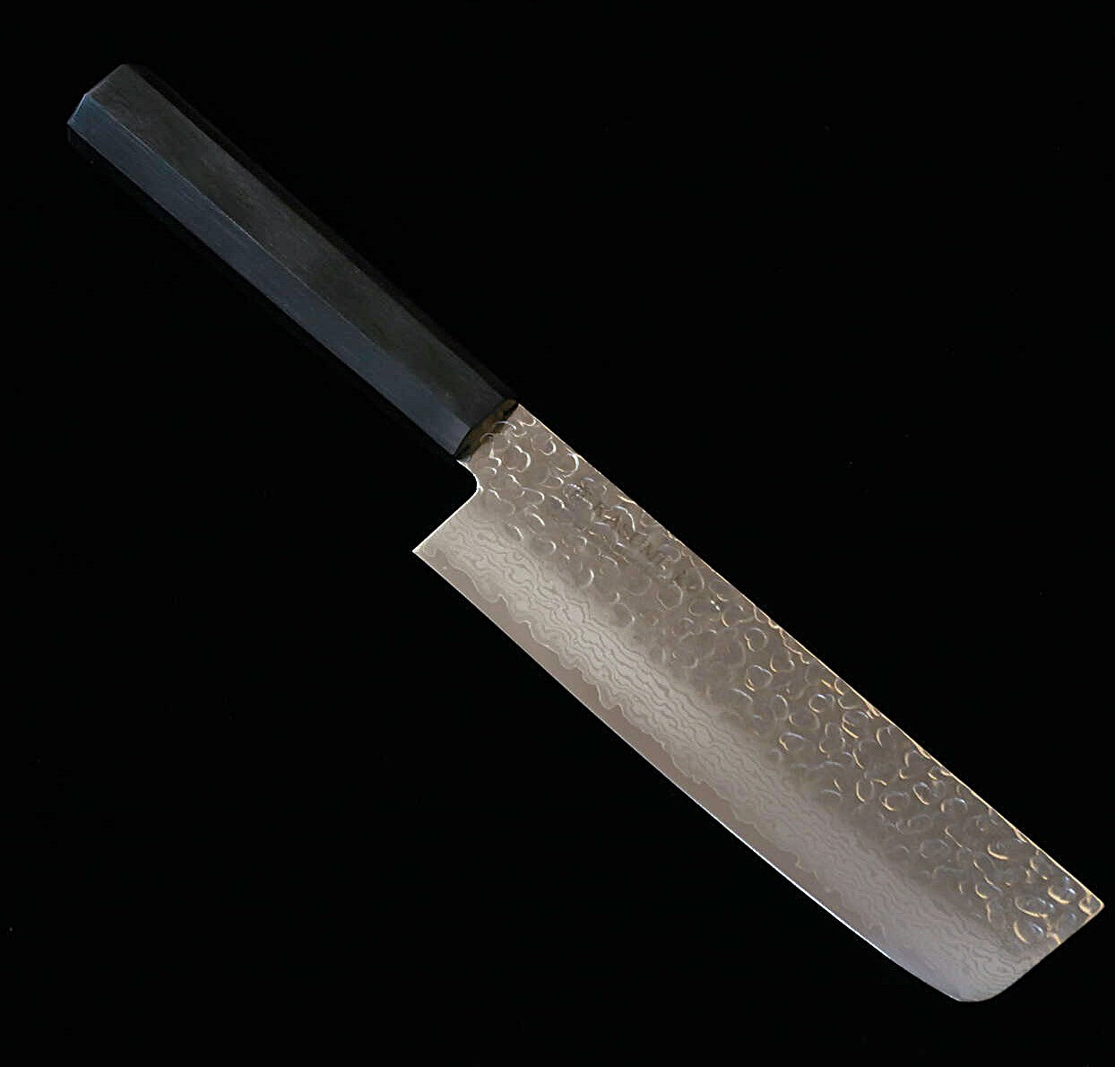 スミカマSUMIKAMA 菜切 モリブデン鋼 ダマスカス 積層強化木柄 KURO  KR-36017 （170mm）