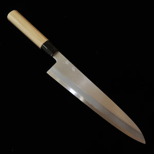 三浦佩 Miura Obidama  片刃牛刀 白紙二号 総ボカシ 朴八角柄 （210/240mm）