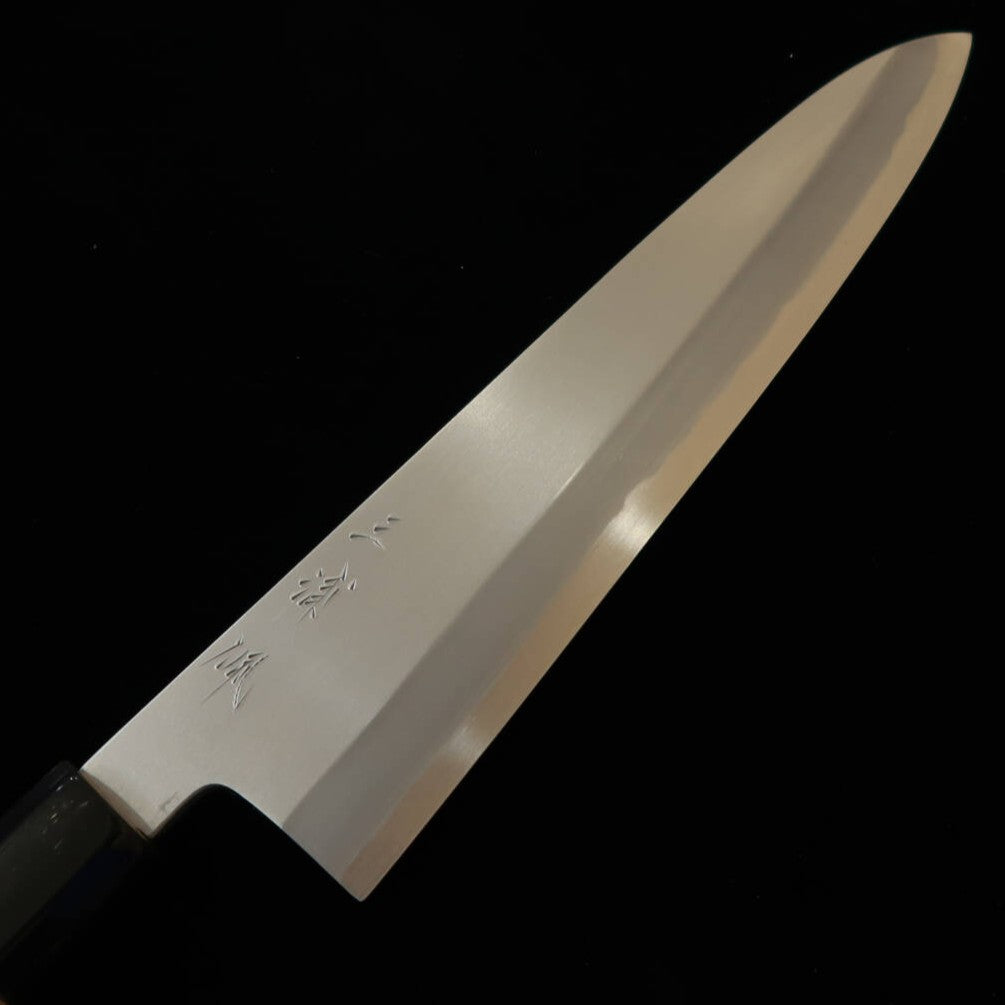 三浦佩 Miura Obidama 片刃牛刀 白紙二号 総ボカシ 朴八角柄 （210