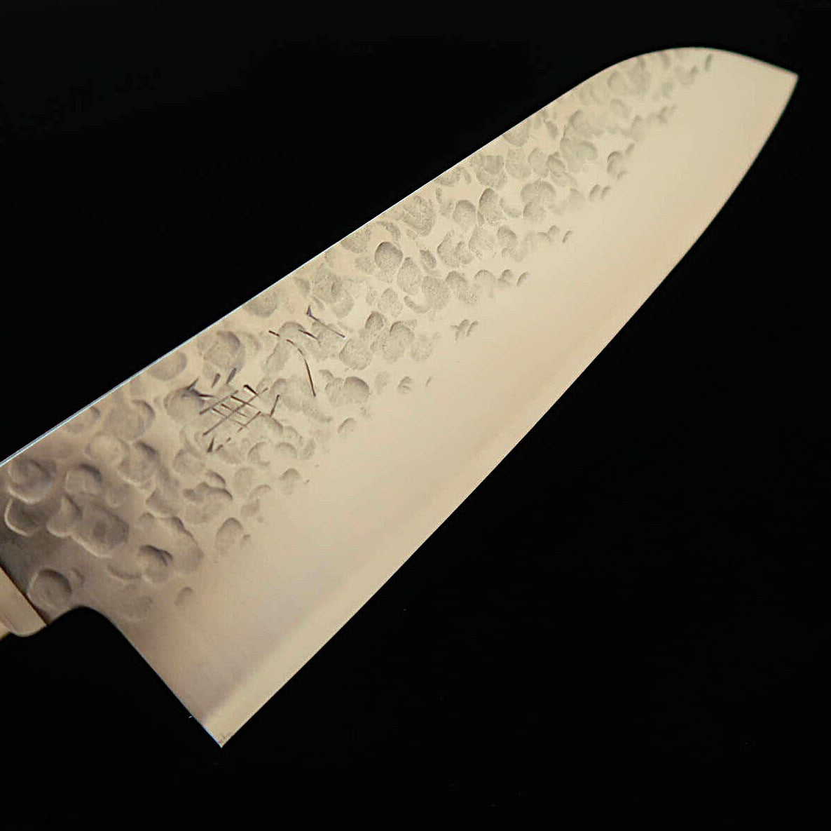 Miura VG10 Santoku Knife, Hammered Finish, Black Plywood Handle (170mm)