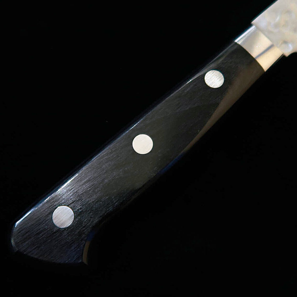 Miura VG10 Santoku Knife, Hammered Finish, Black Plywood Handle (170mm)