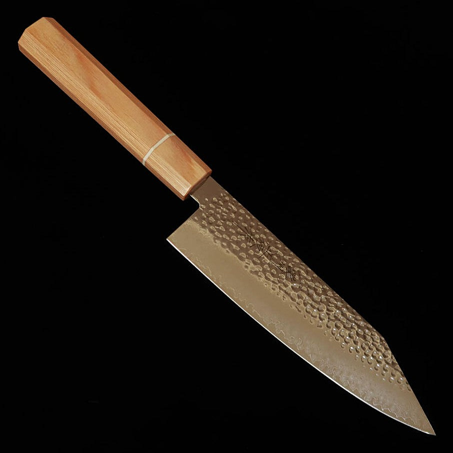 Nosyu Masamune Kiritsuke, VG10 Tsuchime 33-Layer Damascus, Laminated Reinforced Handle White x White (180/210mm)