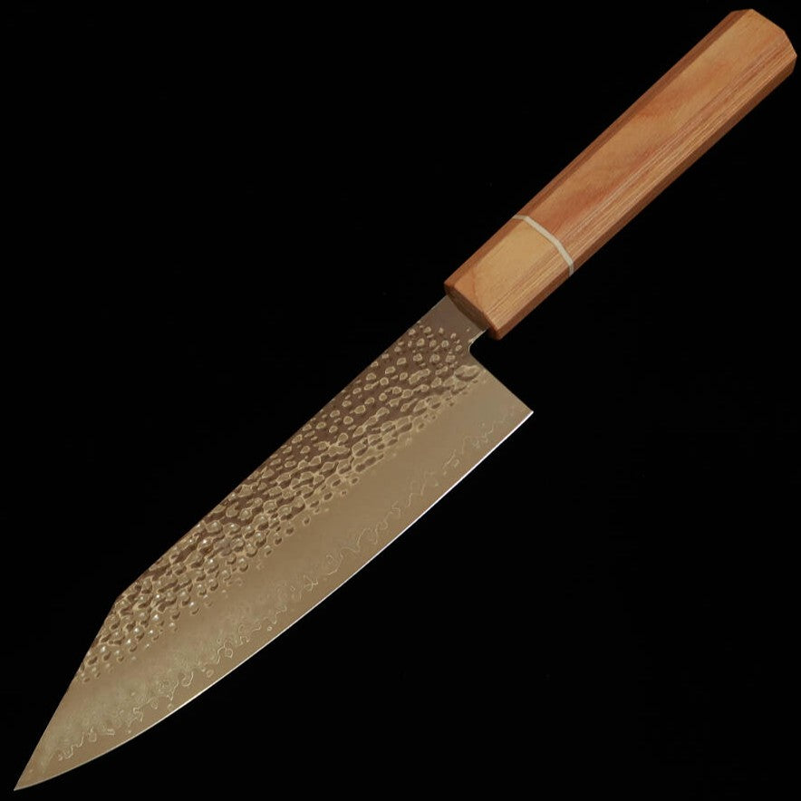 Nosyu Masamune Kiritsuke, VG10 Tsuchime 33-Layer Damascus, Laminated Reinforced Handle White x White (180/210mm)