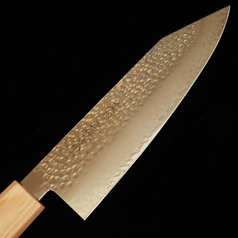 Nosyu Masamune Kiritsuke, VG10 Tsuchime 33-Layer Damascus, Laminated Reinforced Handle White x White (180/210mm)