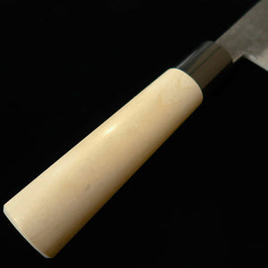 Miyazaki Kajiya MIYAZAKI KAJIYA Aogami #2 núcleo de acero duro multicapa -Tsubaki- gyuto mango de magnolia tipo castaña (200 mm)