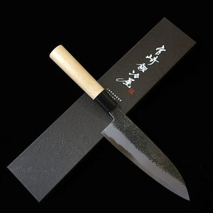 Miyazaki Kajiya MIYAZAKI KAJIYA Aogami #2 núcleo de acero duro multicapa -Tsubaki- gyuto mango de magnolia tipo castaña (200 mm)
