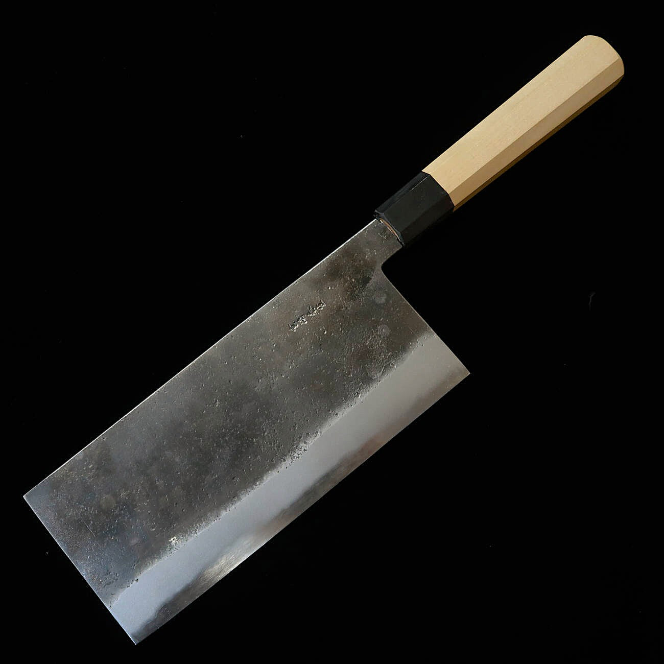 宮崎鍛冶屋 MIYAZAKI KAJIYA 青紙スーパー 軟鉄本割込 -椿- 中華包丁