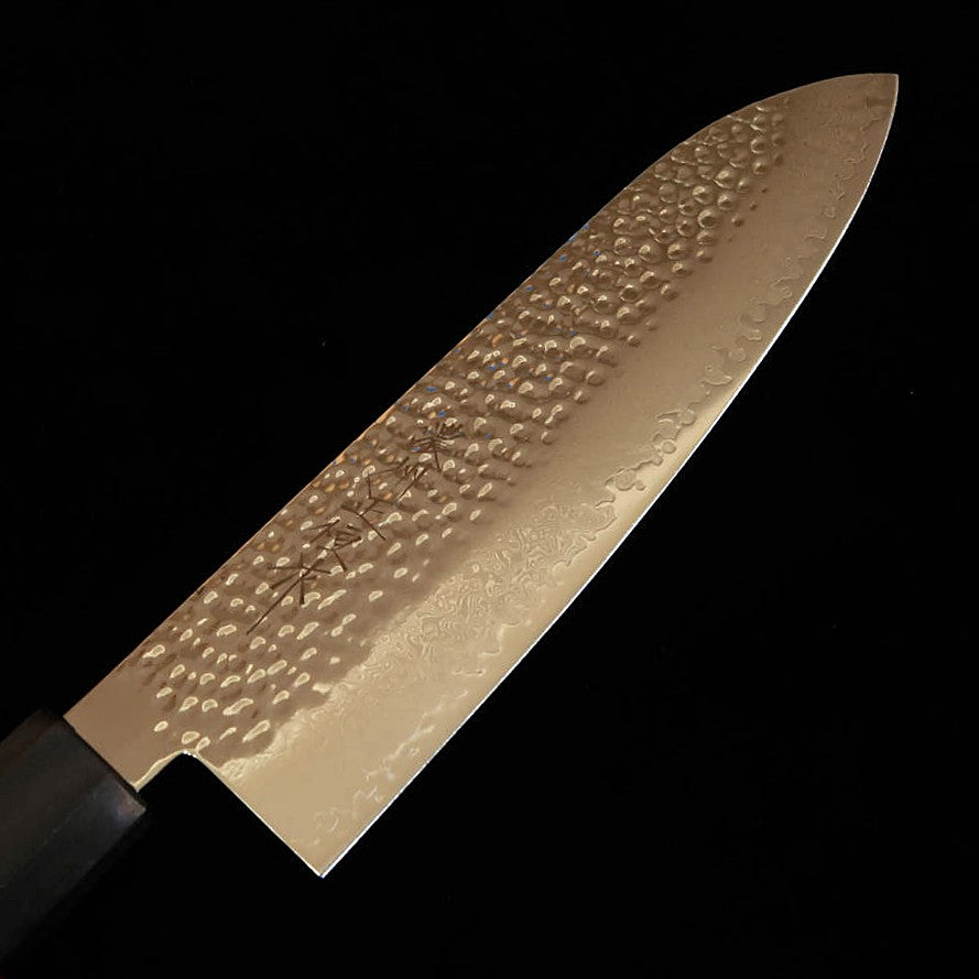 V.ROAD  濃州正恒作 Nosyu Masamune 三徳 VG10 鎚目 33層ダマスカス 積層強化柄 赤×黒（180mm）