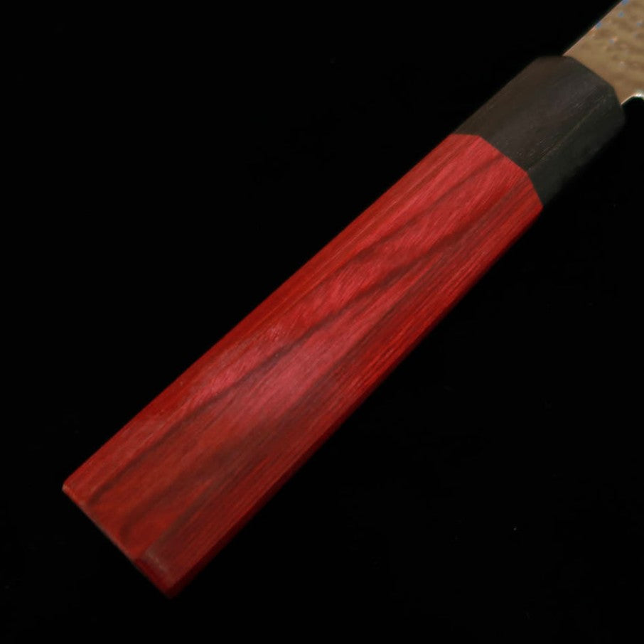 V.ROAD  濃州正恒作 Nosyu Masamune 三徳 VG10 鎚目 33層ダマスカス 積層強化柄 赤×黒（180mm）