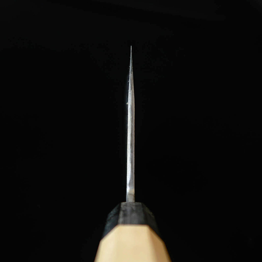 Miyazaki Kajiya, aço Aogami Super, laminado com ferro macio – Tsubaki – faca chinesa, cabo octogonal em magnólia (200 mm)