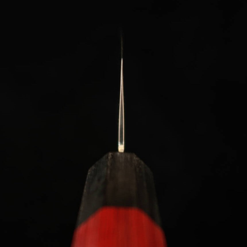 V.ROAD  濃州正恒作 Nosyu Masamune 三徳 VG10 鎚目 33層ダマスカス 積層強化柄 赤×黒（180mm）