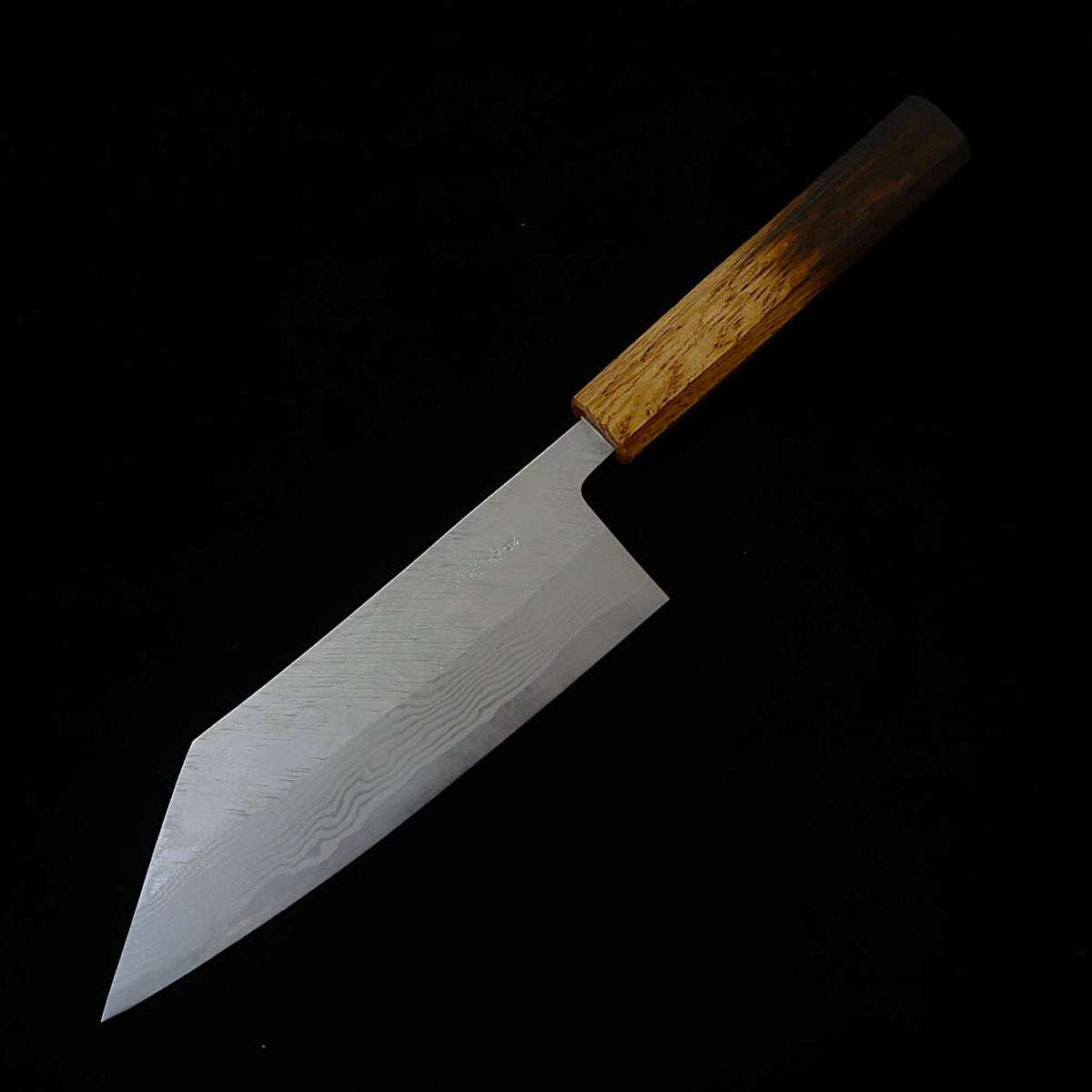 Miyazaki Kajiya MIYAZAKI KAJIYA Gin-3, Damasco martelado, sub-zero – Tsubaki – bunka – cabo em carvalho laqueado (180 mm)