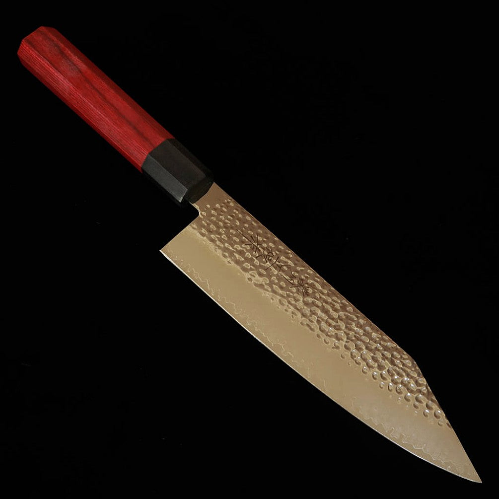 V.ROAD  濃州正恒作 Nosyu Masamune 切付 VG10 鎚目 33層ダマスカス 積層強化柄 赤×黒（180mm）