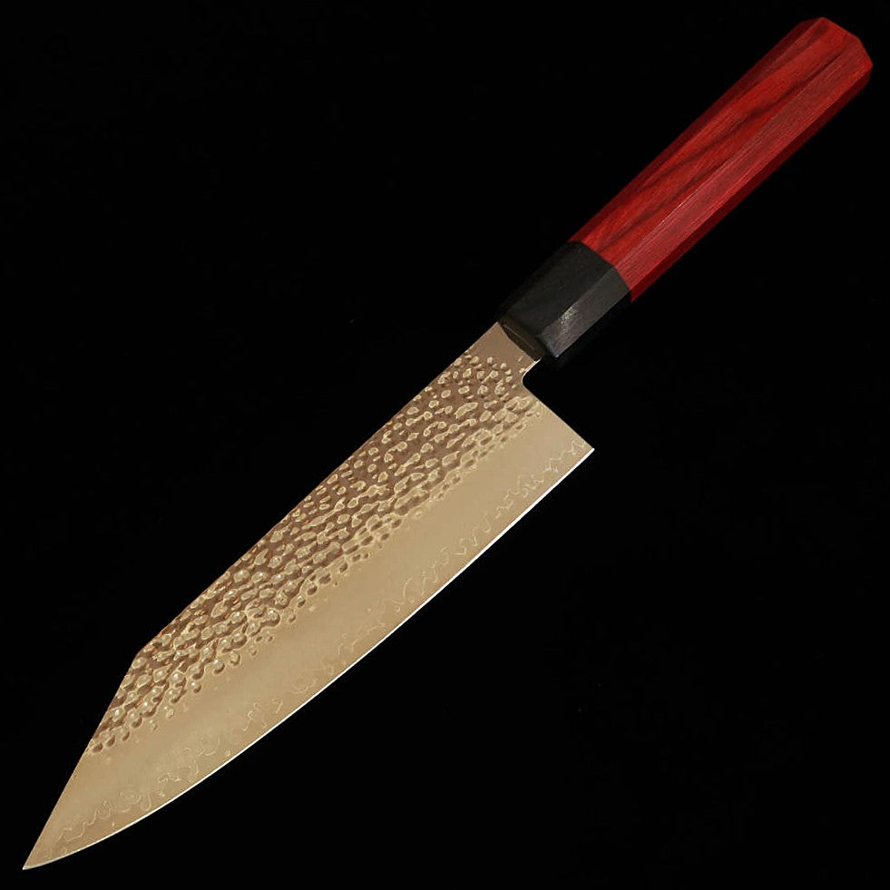 V.ROAD  濃州正恒作 Nosyu Masamune 切付 VG10 鎚目 33層ダマスカス 積層強化柄 赤×黒（180mm）