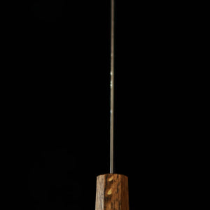 HADO Hado Okina-ryu AUS-10 martelé, miroir, damas, manche en chêne noir, Gyuto kiritsuke (240 mm)