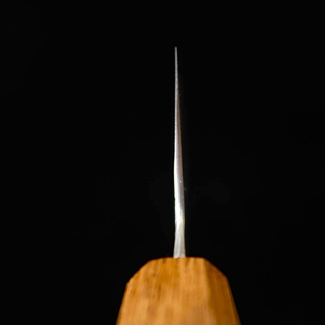 宮崎鍛冶屋  MIYAZAKI KAJIYA ZA18 鎚目ダマスカス サブゼロ - 椿 - 文化 - 焼漆樫柄 （180mm）