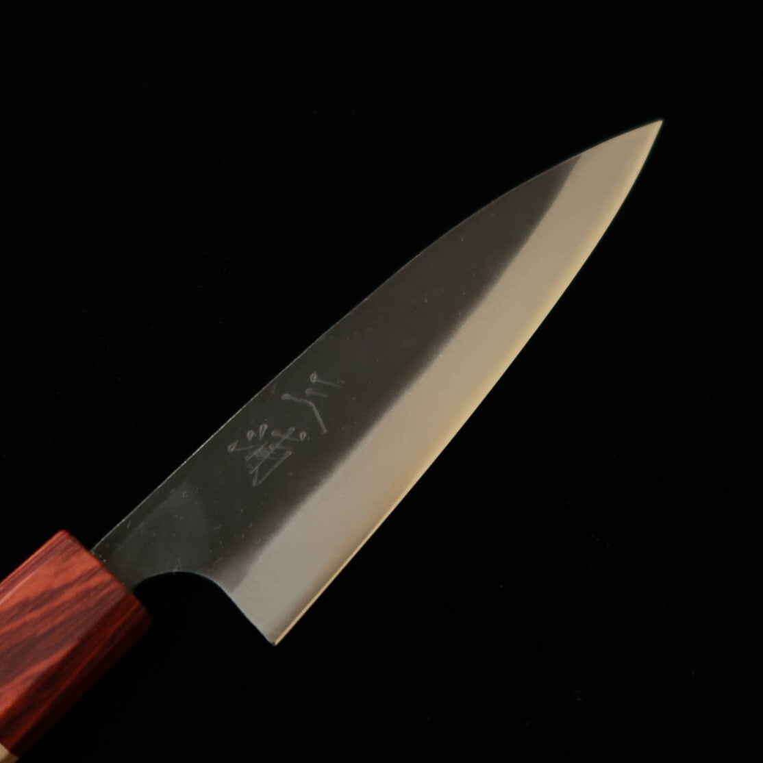 三浦 MIURA 万能小包丁 黒打両刃 白紙二号 RGW八角柄  （140mm）